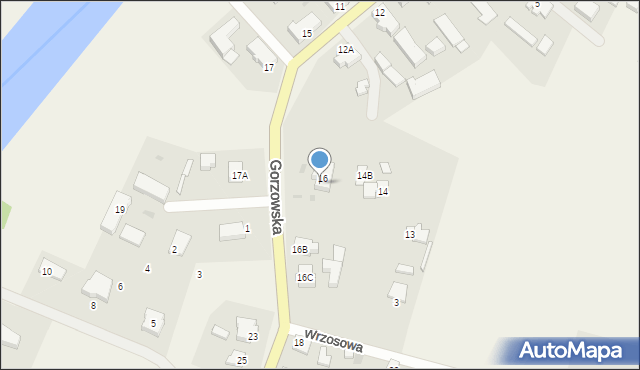 Trzebicz, Gorzowska, 16e, mapa Trzebicz