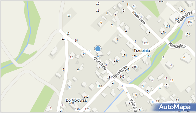 Trzebinia, Gościnna, 6, mapa Trzebinia