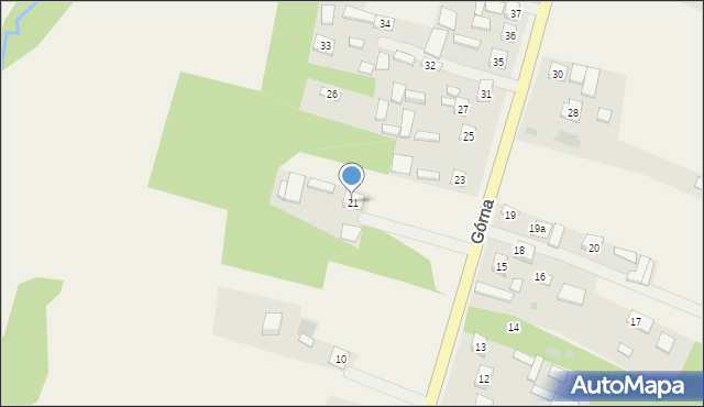 Trzeboś, Górna, 21, mapa Trzeboś