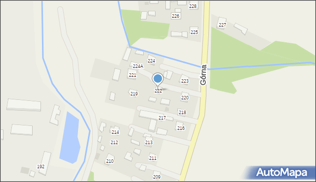 Trzeboś, Górna, 222, mapa Trzeboś