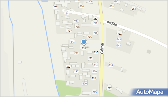 Trzeboś, Górna, 239, mapa Trzeboś