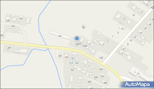 Trzeboś, Górna, 318, mapa Trzeboś