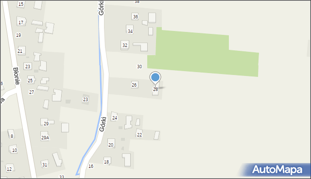 Trześń, Górki, 28, mapa Trześń