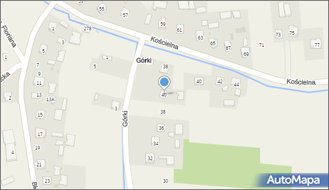 Trześń, Górki, 40, mapa Trześń