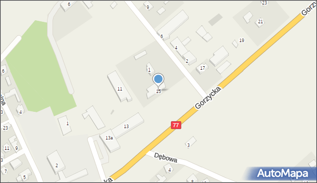 Trześń, Gorzycka, 15, mapa Trześń