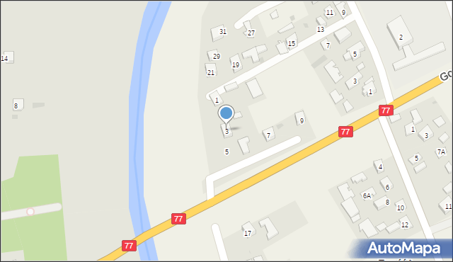 Trześń, Gorzycka, 3, mapa Trześń