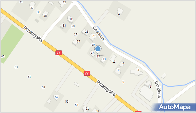 Tuczempy, Gościnna, 15, mapa Tuczempy