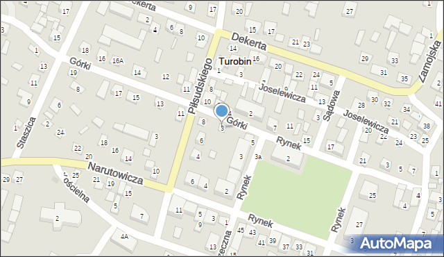 Turobin, Górki, hetm., 3, mapa Turobin
