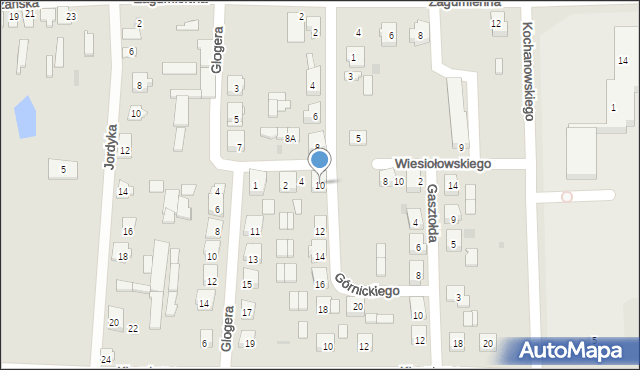 Tykocin, Górnickiego, 10, mapa Tykocin