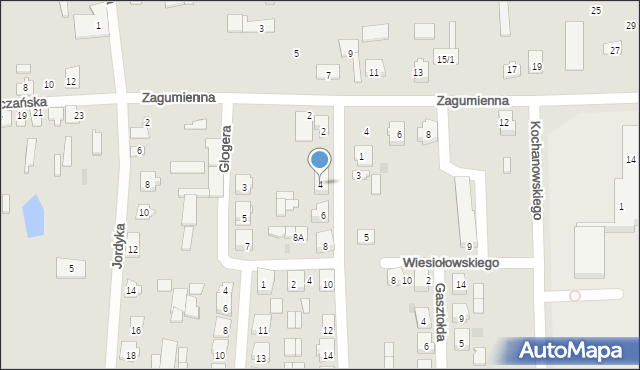 Tykocin, Górnickiego, 4, mapa Tykocin