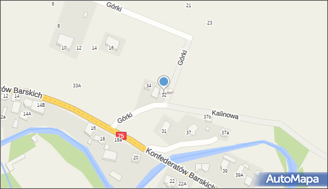 Tylicz, Górki, 32, mapa Tylicz