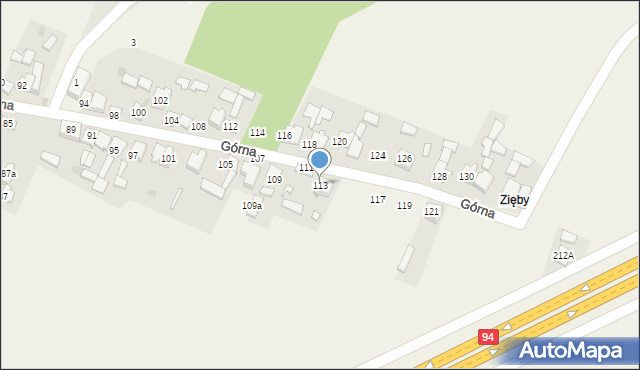 Ujków Nowy, Górna, 113, mapa Ujków Nowy