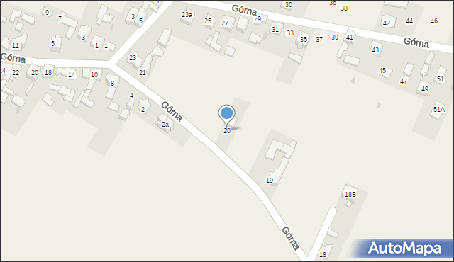Ujków Nowy, Górna, 20, mapa Ujków Nowy