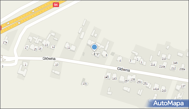 Ujków Nowy, Górna, 8, mapa Ujków Nowy