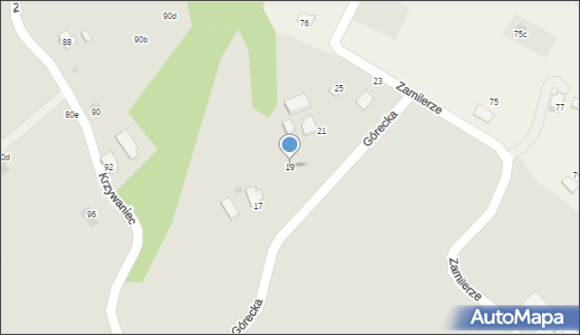 Ustroń, Górecka, 19, mapa Ustroń