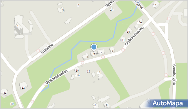 Ustroń, Gościradowiec, 5, mapa Ustroń