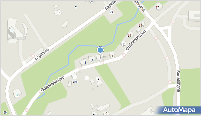 Ustroń, Gościradowiec, 7, mapa Ustroń