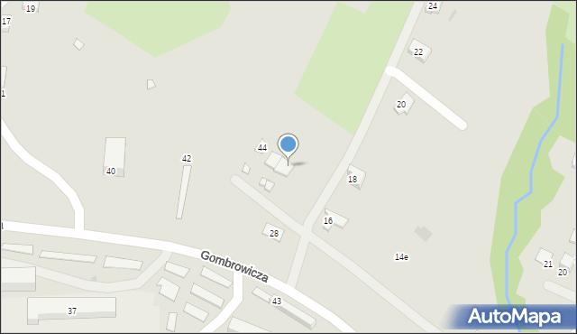 Ustrzyki Dolne, Gombrowicza Witolda, 34a, mapa Ustrzyki Dolne