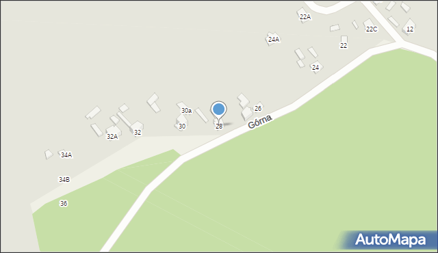 Wąchock, Górna, 28, mapa Wąchock