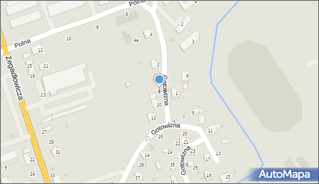 Wadowice, Gotowizna, 8, mapa Wadowice