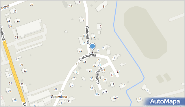 Wadowice, Gotowizna, 9, mapa Wadowice