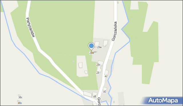 Waksmund, Gorczańska, 29b, mapa Waksmund