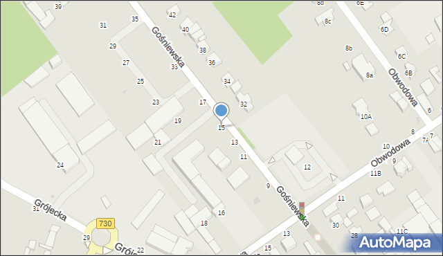 Warka, Gośniewska, 15, mapa Warka