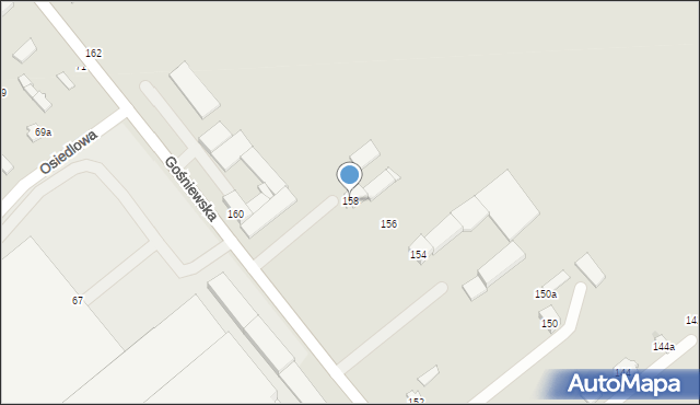 Warka, Gośniewska, 158, mapa Warka