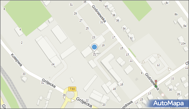 Warka, Gośniewska, 21, mapa Warka