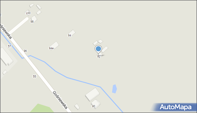 Warka, Gośniewska, 92, mapa Warka