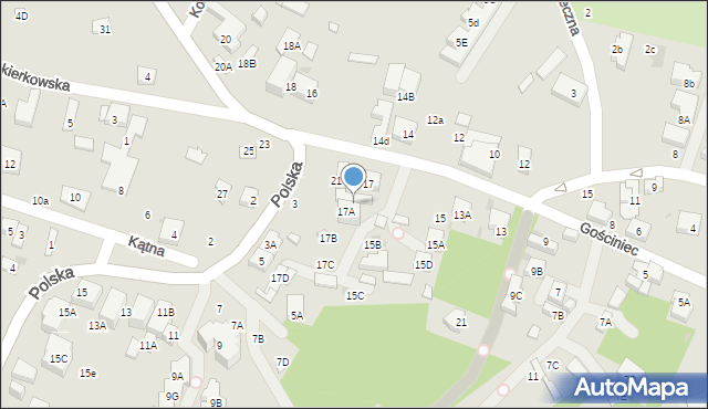 Warszawa, Gościniec, 19, mapa Warszawy