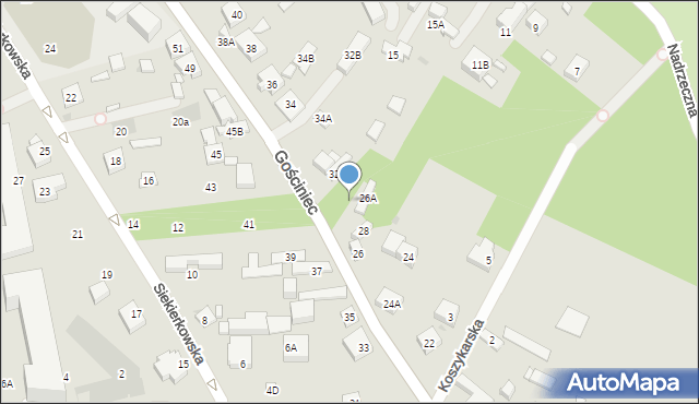 Warszawa, Gościniec, 30, mapa Warszawy