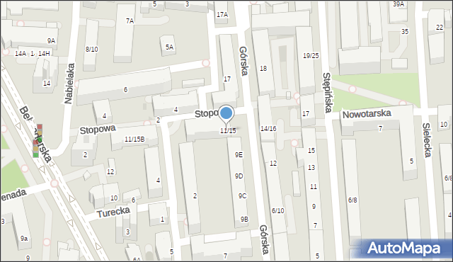Warszawa, Górska, 11/15A, mapa Warszawy