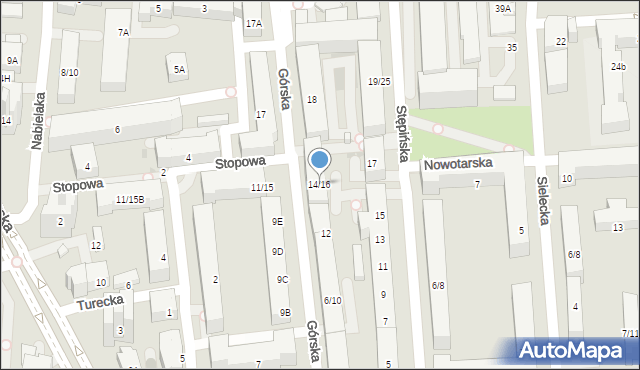 Warszawa, Górska, 14/16, mapa Warszawy