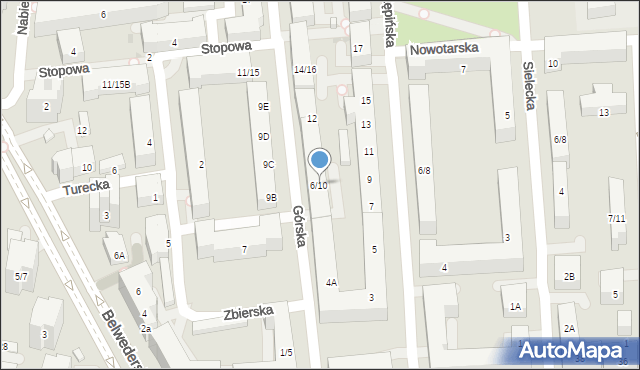 Warszawa, Górska, 6/10, mapa Warszawy