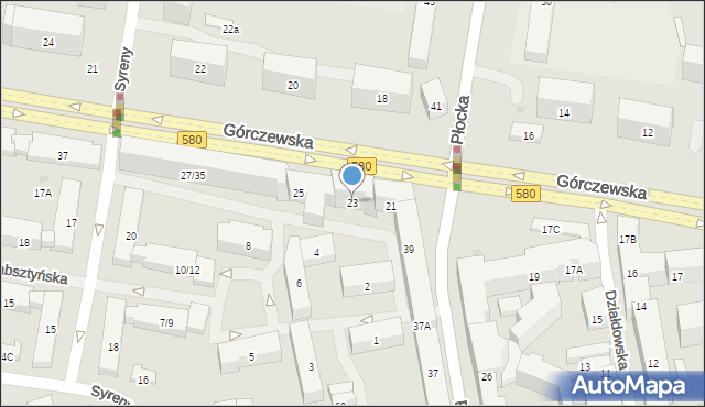 Warszawa, Górczewska, 23, mapa Warszawy