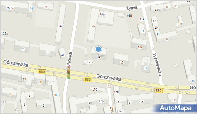 Warszawa, Górczewska, 14, mapa Warszawy