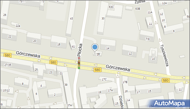 Warszawa, Górczewska, 16B, mapa Warszawy