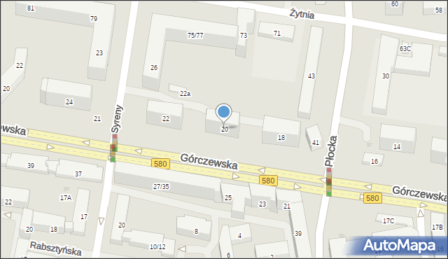 Warszawa, Górczewska, 20, mapa Warszawy