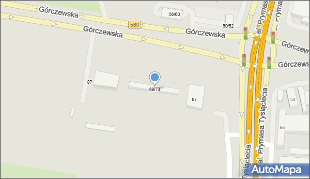 Warszawa, Górczewska, 69/73, mapa Warszawy