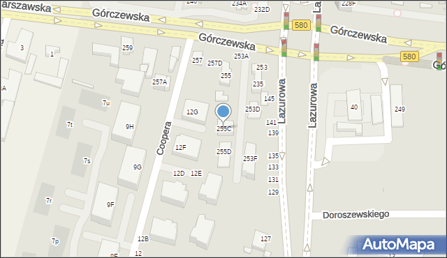 Warszawa, Górczewska, 255C, mapa Warszawy