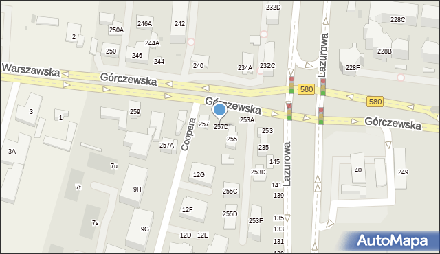 Warszawa, Górczewska, 257D, mapa Warszawy
