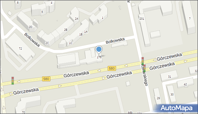 Warszawa, Górczewska, 176, mapa Warszawy