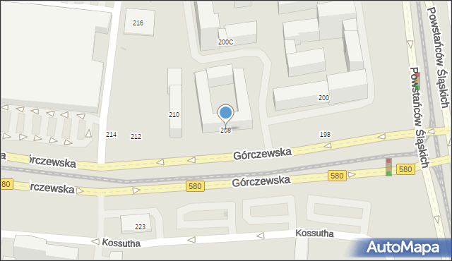 Warszawa, Górczewska, 208, mapa Warszawy