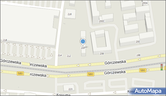 Warszawa, Górczewska, 210, mapa Warszawy