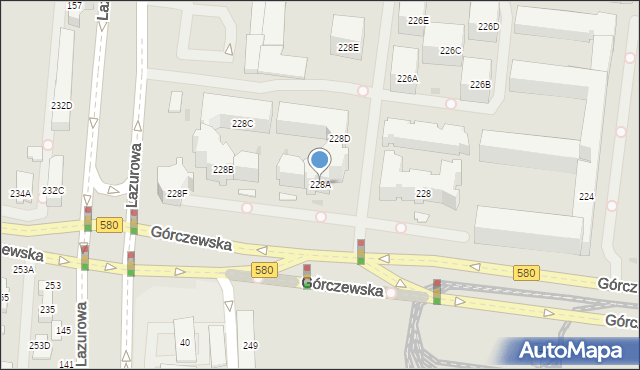 Warszawa, Górczewska, 228A, mapa Warszawy
