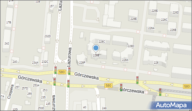 Warszawa, Górczewska, 228B, mapa Warszawy