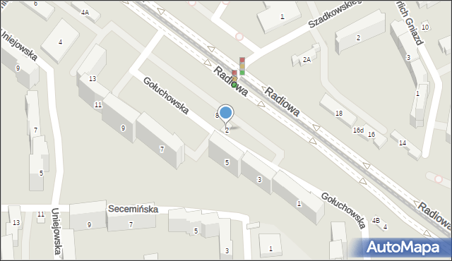 Warszawa, Gołuchowska, 2, mapa Warszawy