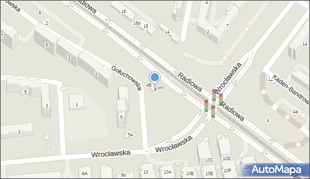 Warszawa, Gołuchowska, 4, mapa Warszawy