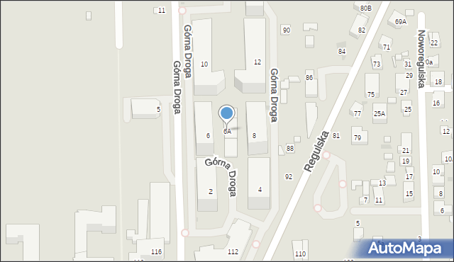 Warszawa, Górna Droga, 6A, mapa Warszawy
